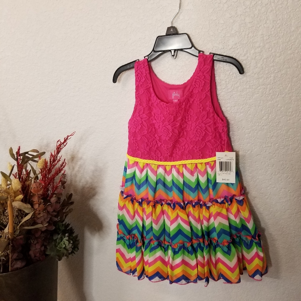 Girls sleeveless dress by Pinky, sz 4- so cute!